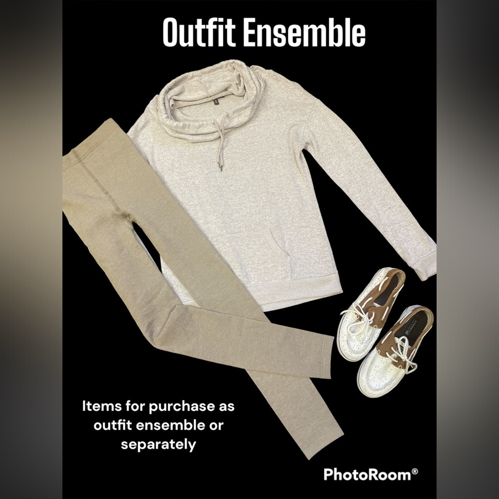 Leggings  Cowl neck Top  Sperry Shoes  OUTFIT ENSEMBLE
